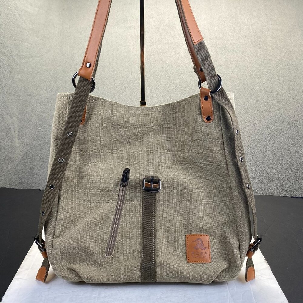 Women Canvas Backpack Shoulder School Bag Messenger Travel Handbag Tote